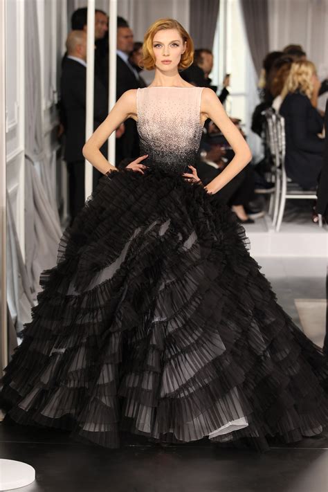 dior long black dress|christian dior evening dress.